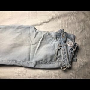 Fashion nova light blue jeans.